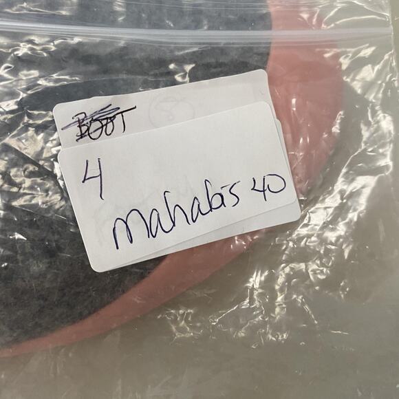 Mahabis Curve Slippers Womens 8.5-9 / 40 Gray Pink Wool House Shoe Shearling - Picture 12 of 12